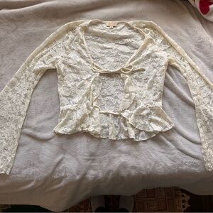 London Rose Cream Lace Blouse